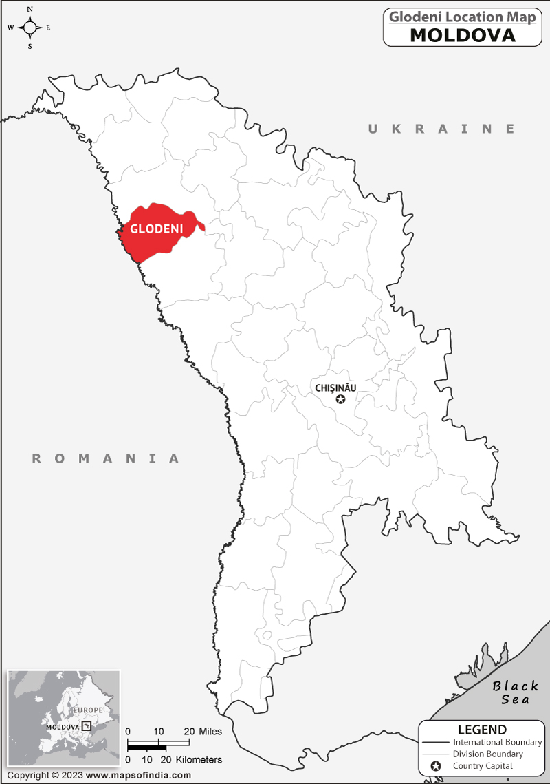 Glodeni Location Map