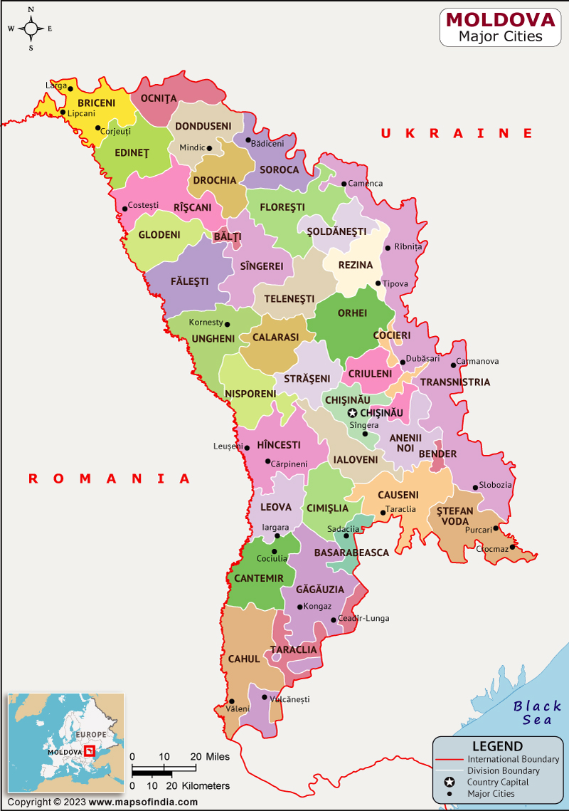 Moldova Major Cities Map List Of Major Cities In Different States Of Moldova Major Cities Map List Of Major Cities In Different States Of