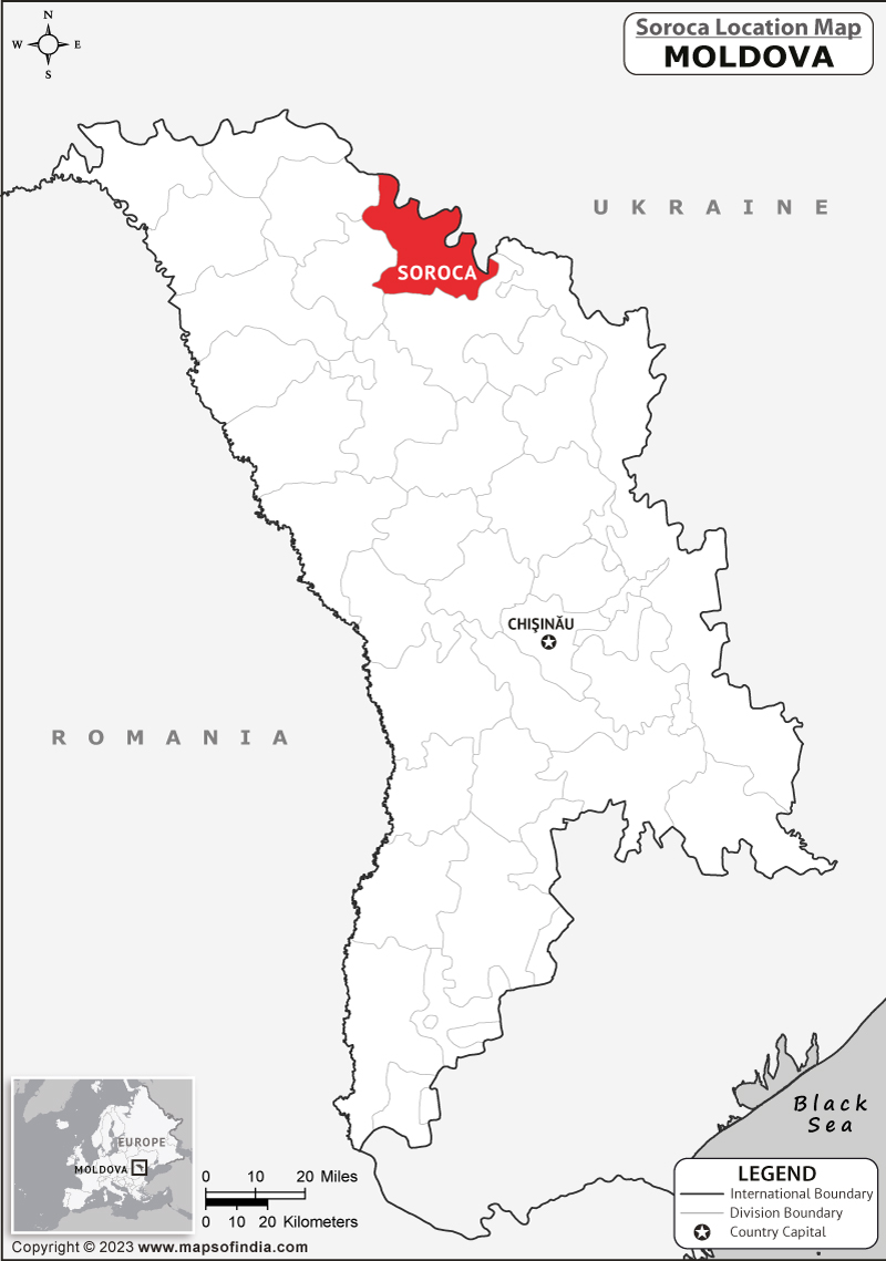 Map of Soroca Location Soroca Location Map