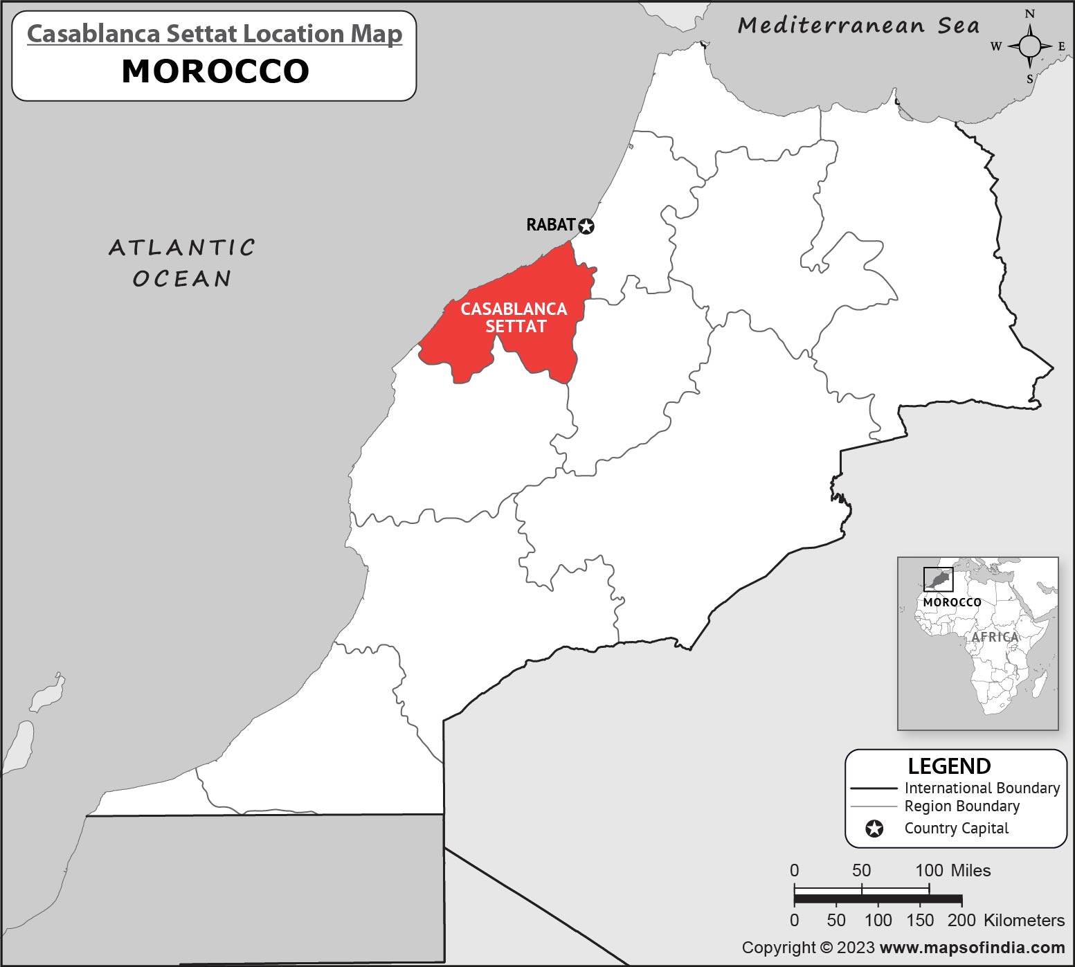Casablanca Settat Location Map