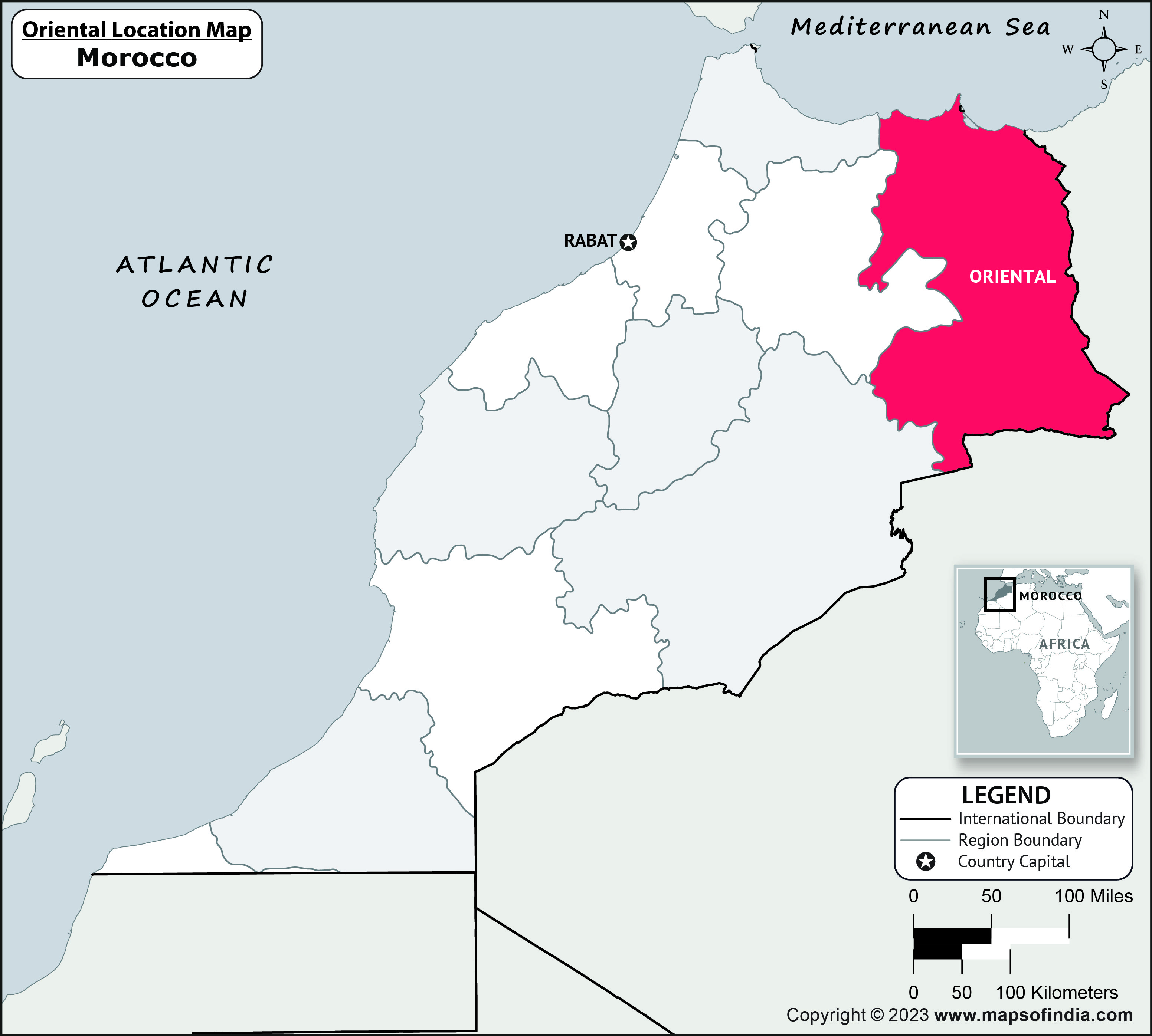 Oriental Location Map