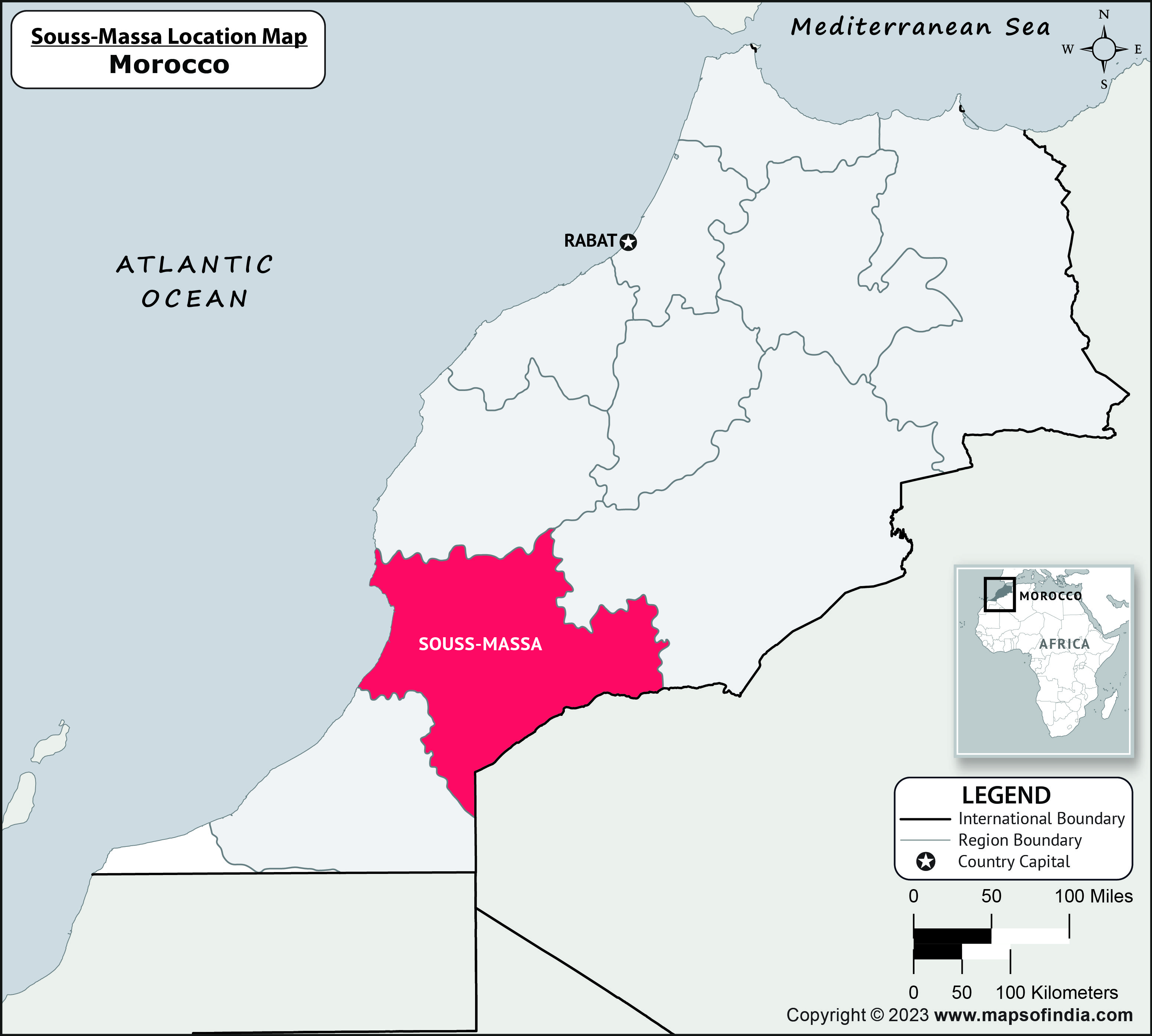 Souss Massa Location Map