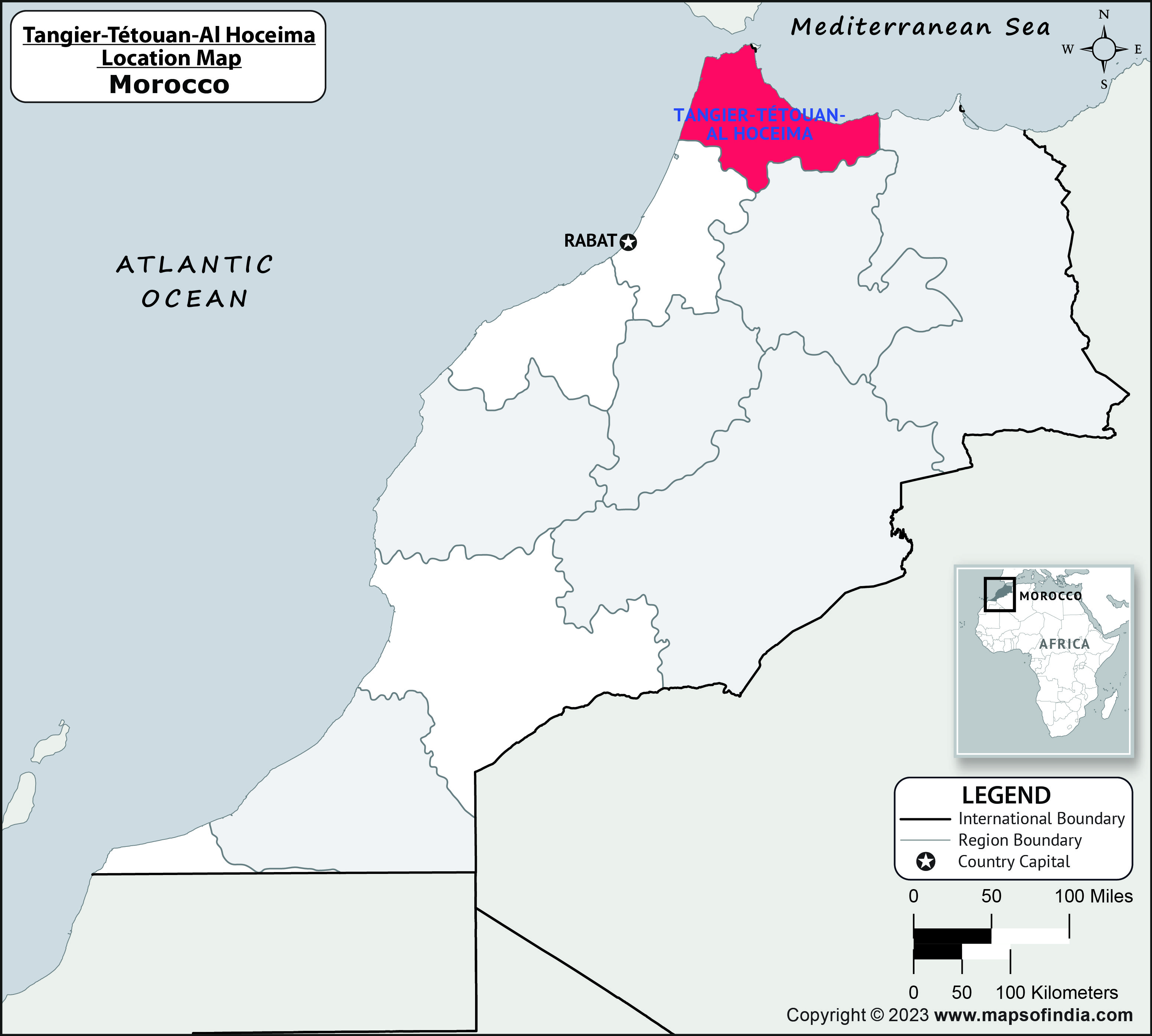 Tangier Tetouan Al Hoceima Location Map