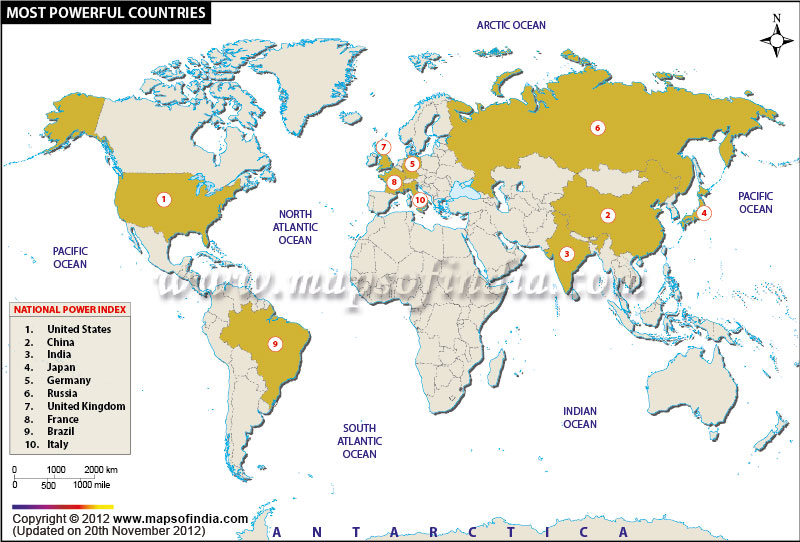 Top 50 Most Powerful Countries in the World