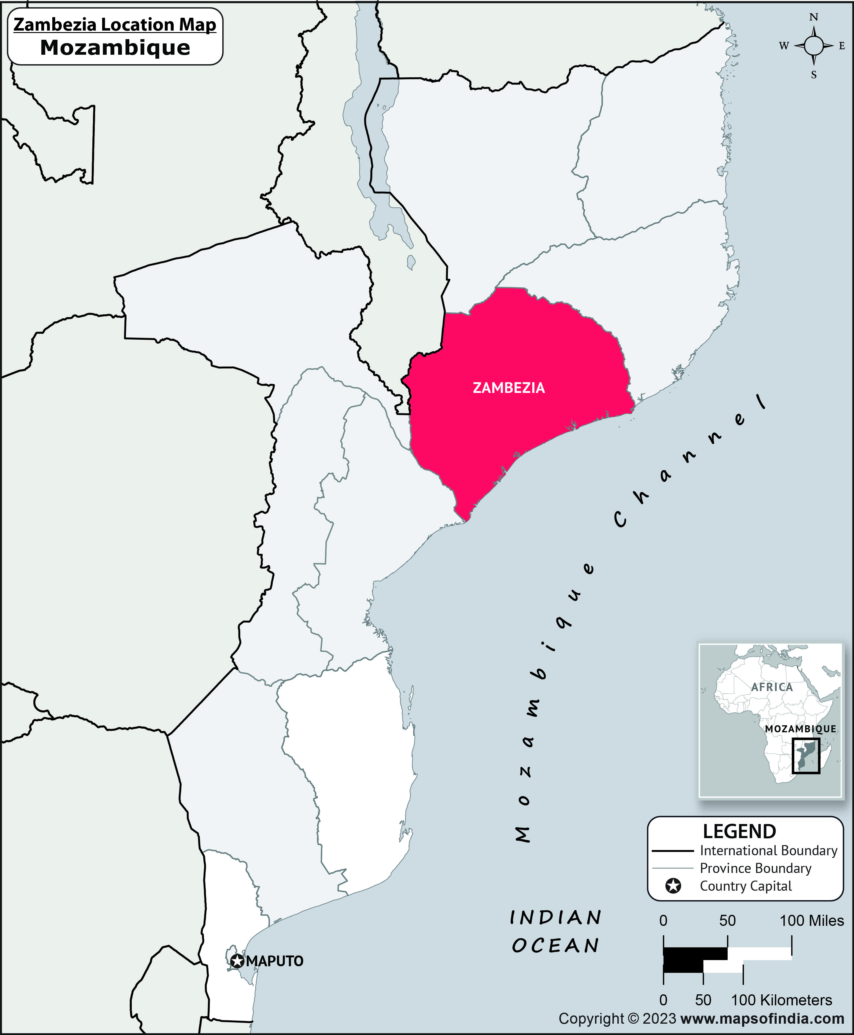 Zambezia Location Map