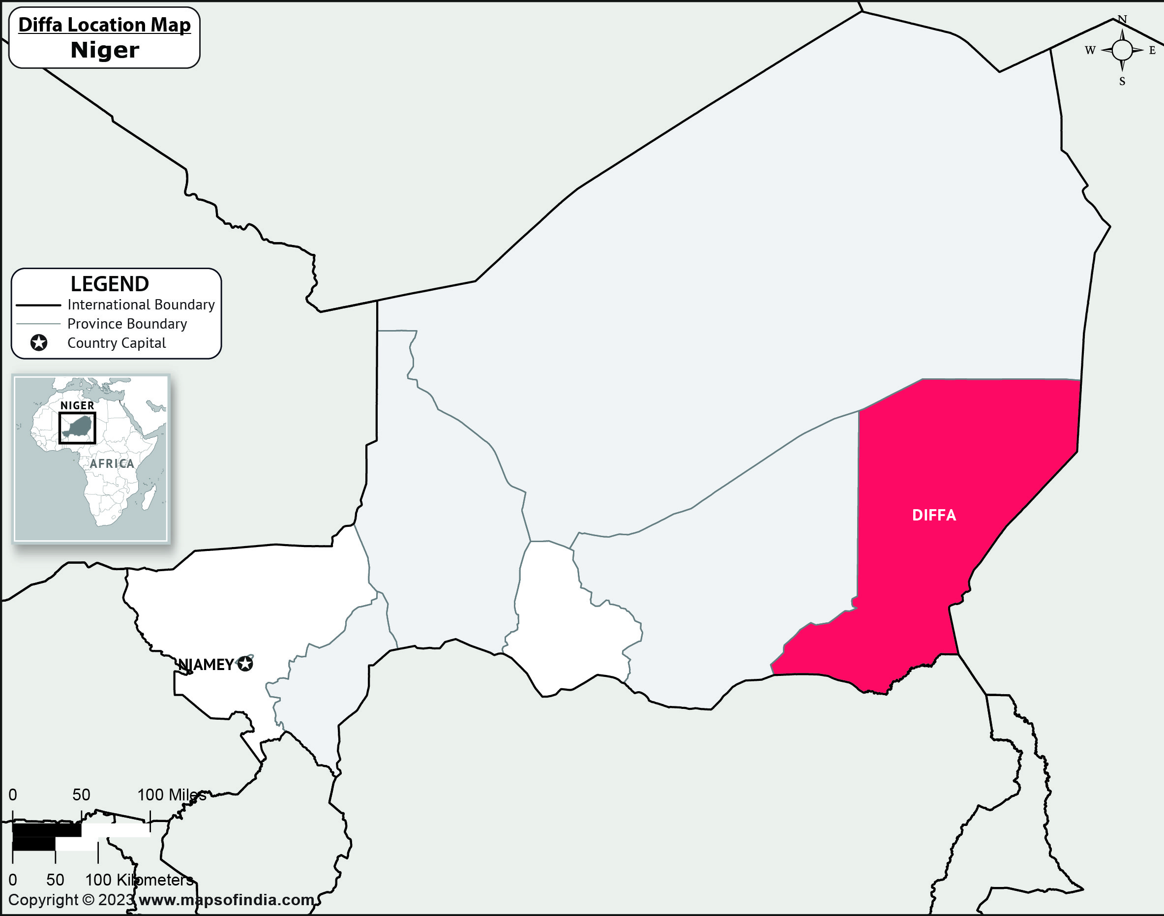 Map of Diffa Location Diffa Location Map