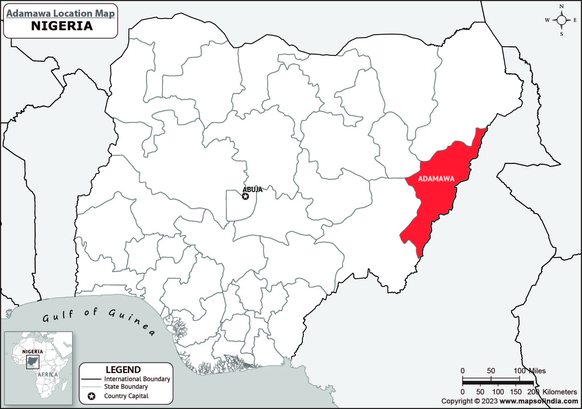 Where Is Adamawa Located In Nigeria Adamawa Location Map In The Nigeria Adamawa Location Map 