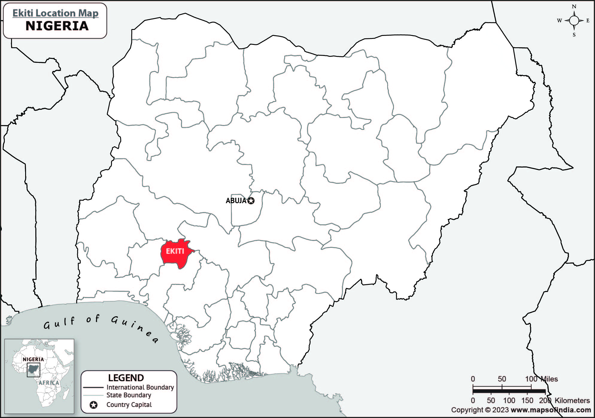 Map of Ekiti Location Ekiti Location Map