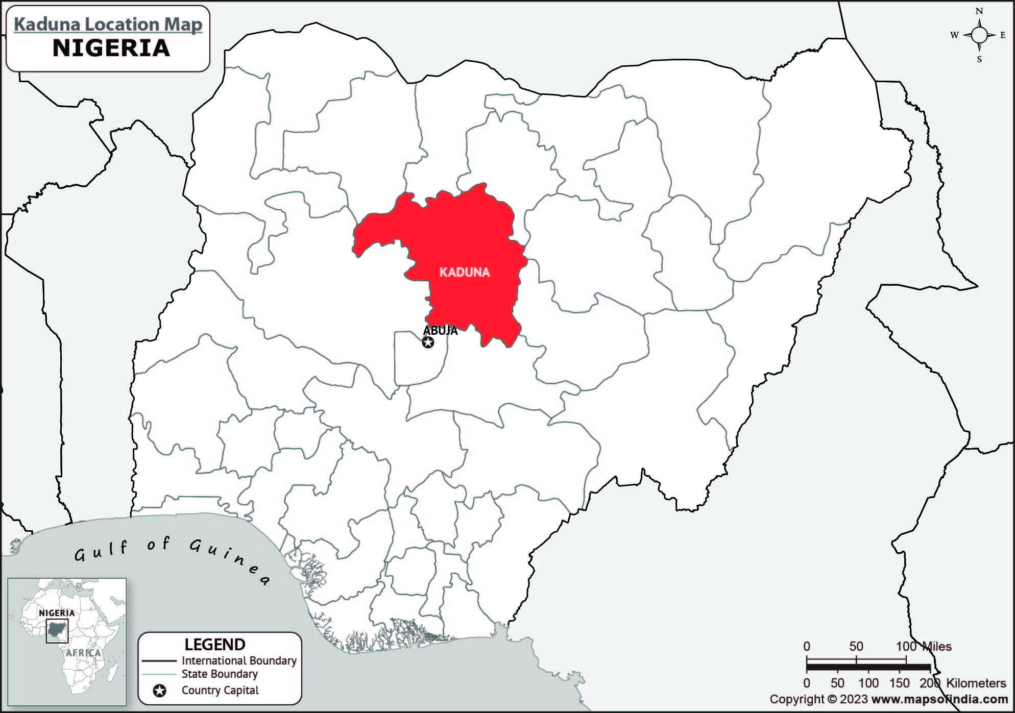 Kaduna Location Map