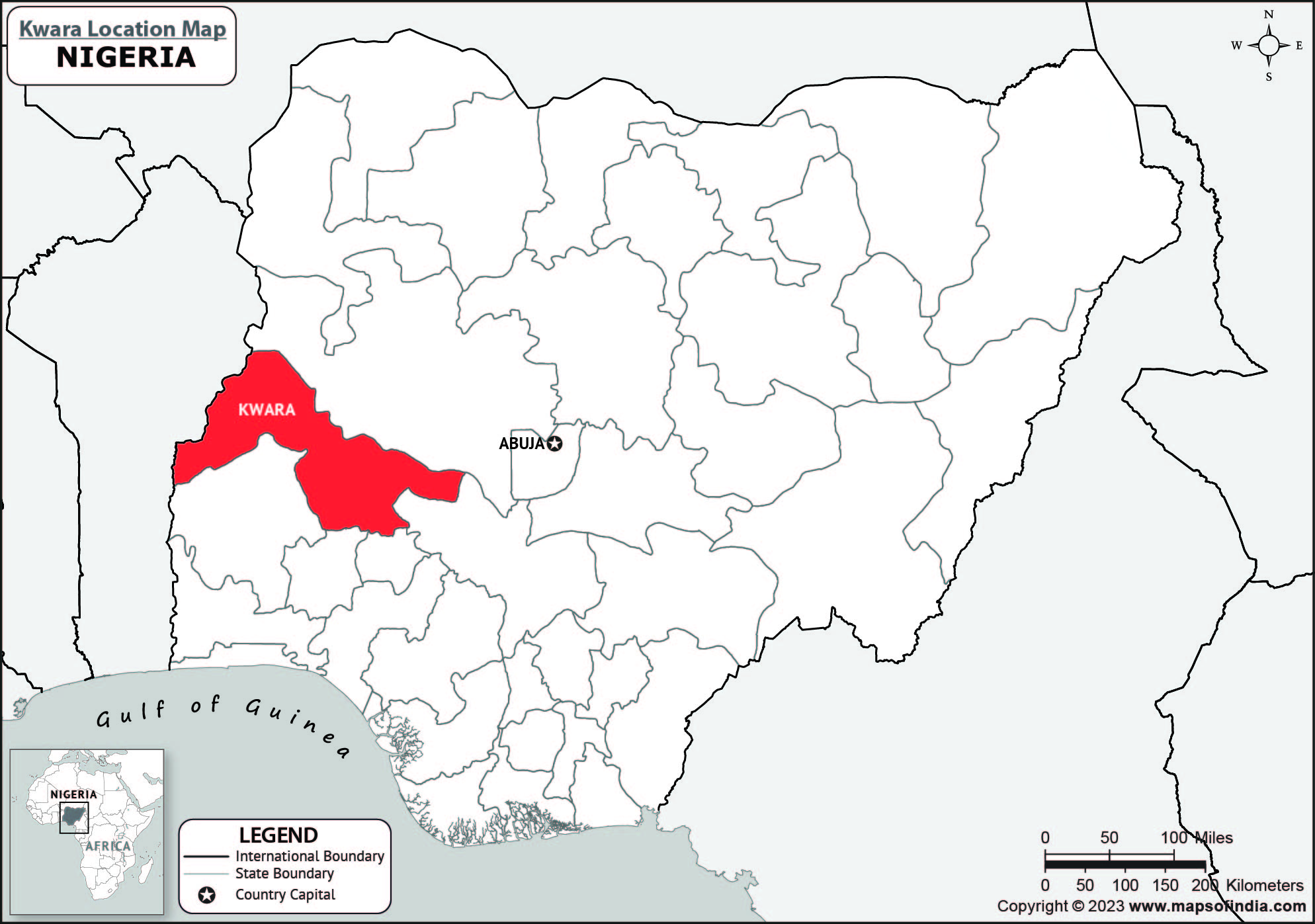 Kwara Location Map