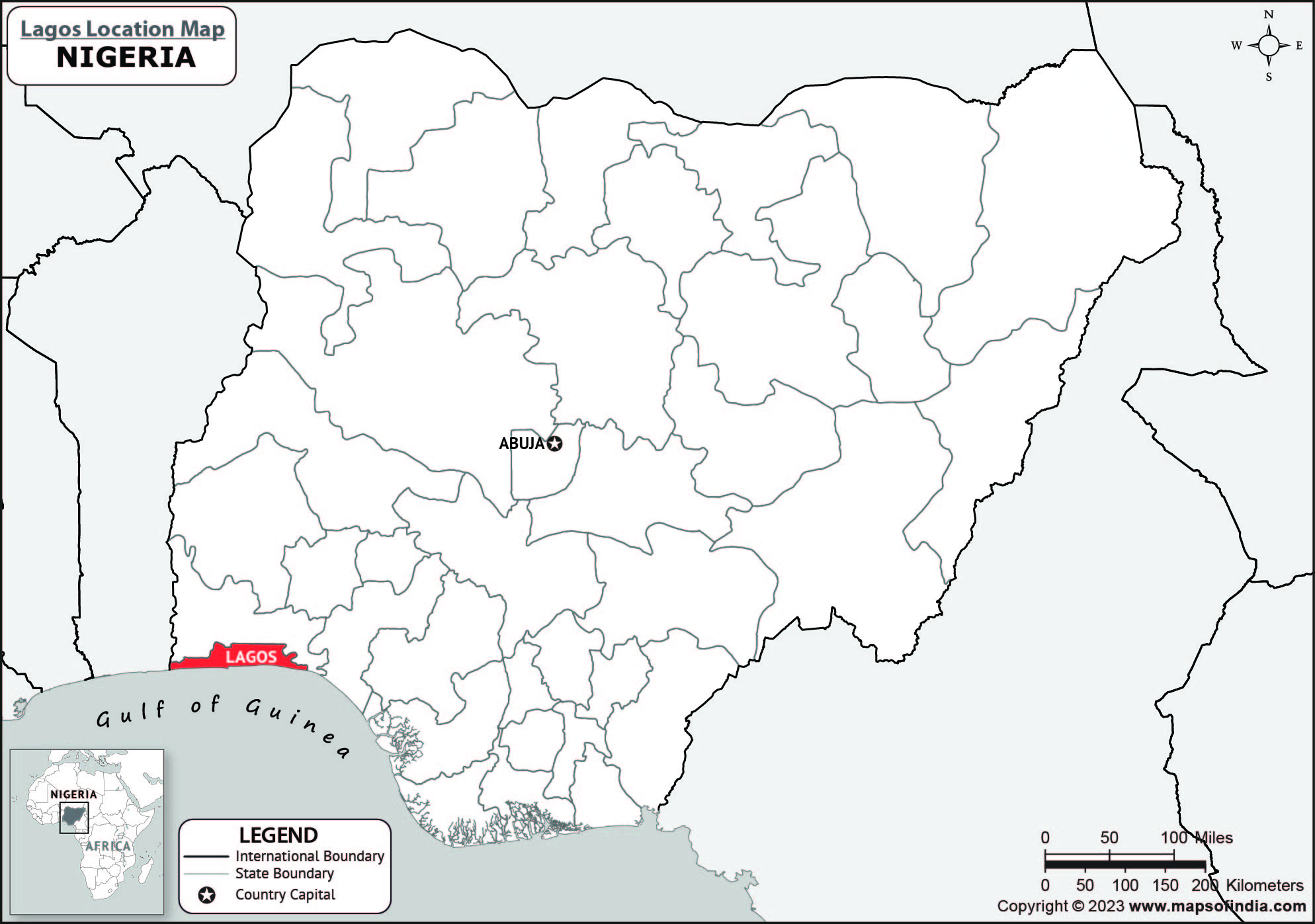 Lagos Location Map