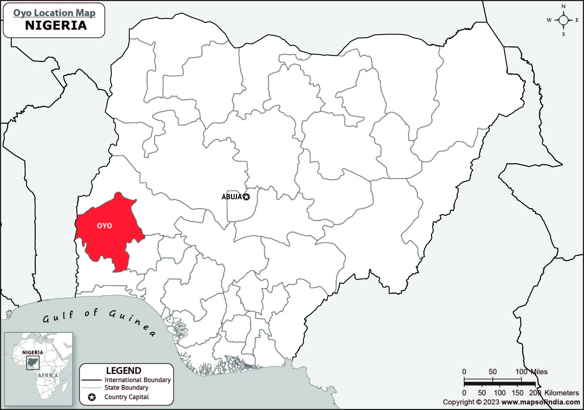 Oyo Location Map