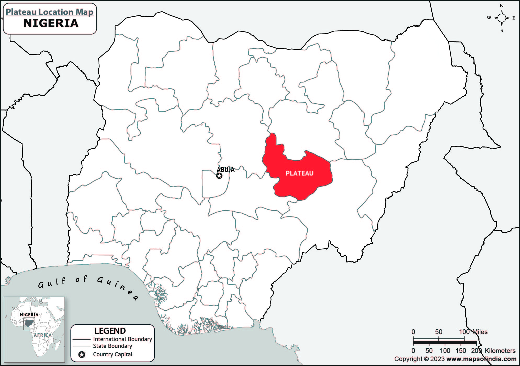 Map of Plateau Location Plateau Location Map