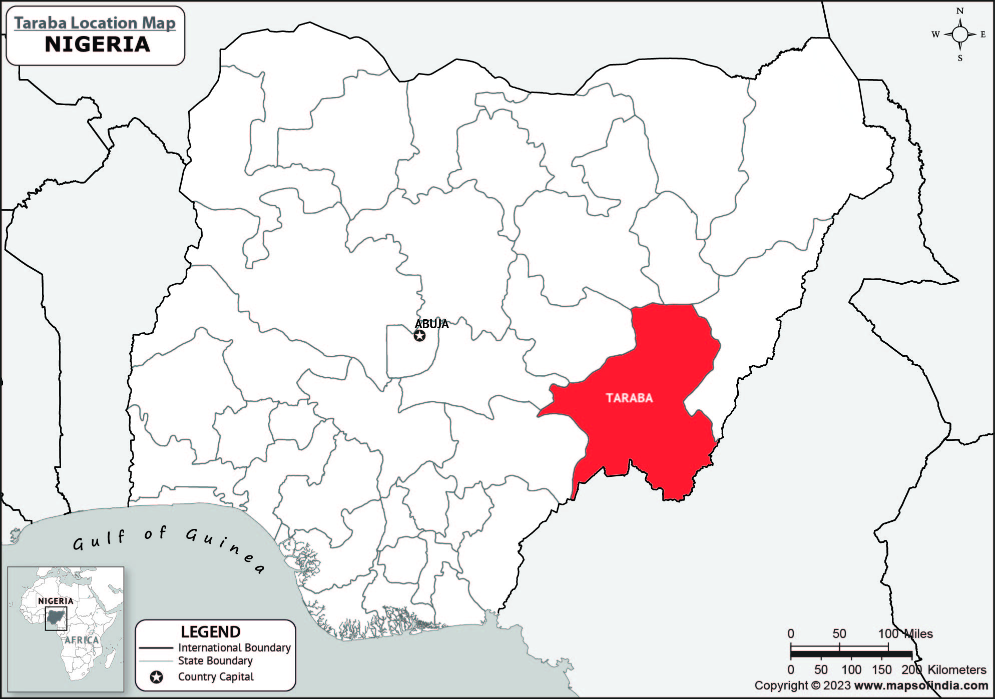 Taraba Location Map