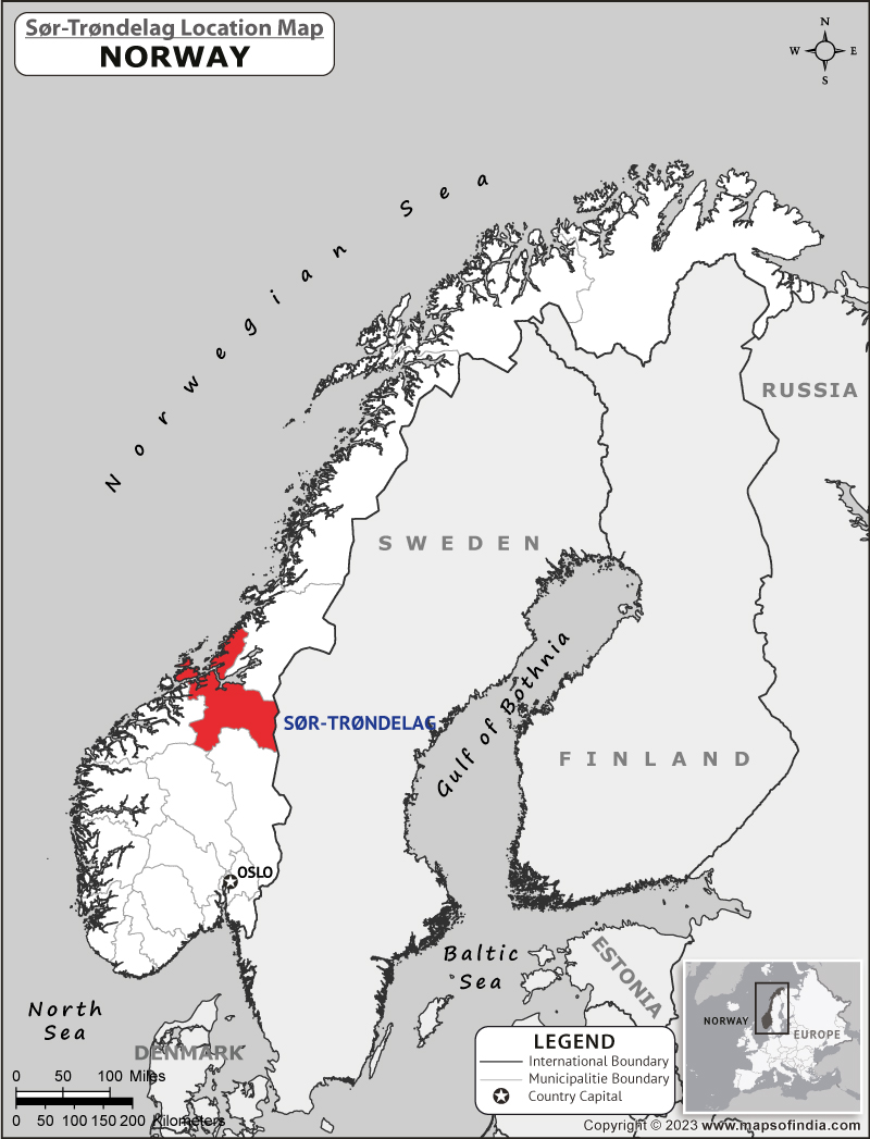 Sor Trondelag Location Map