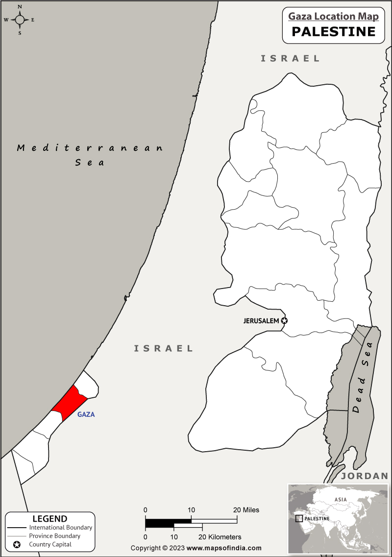 Gaza Location Map