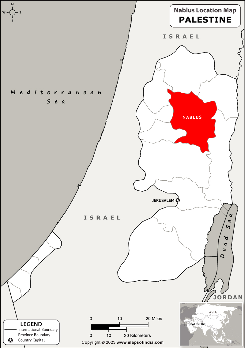 Nablus Location Map