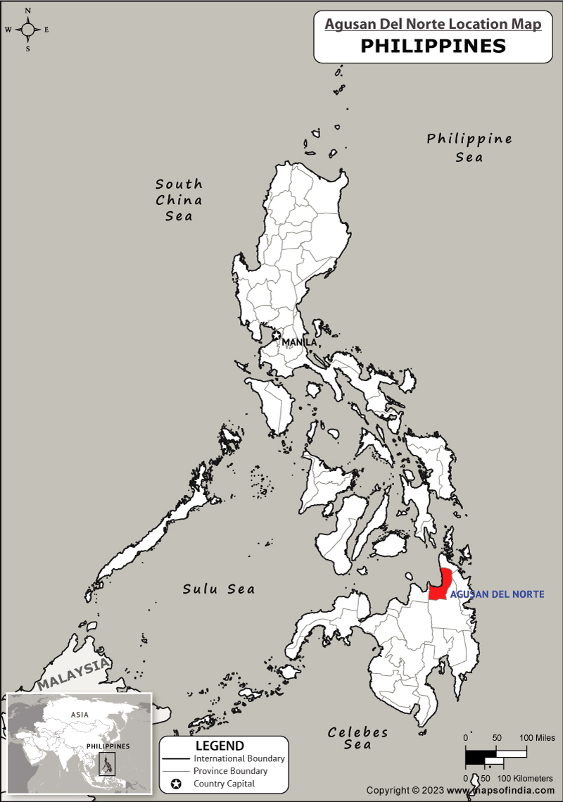 Agusan Del Norte Location Map