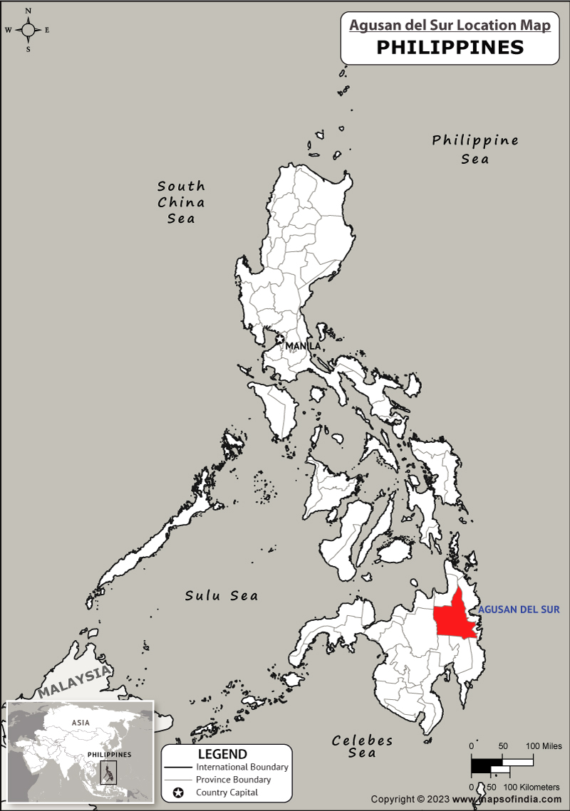 Agusan Del Sur Location Map
