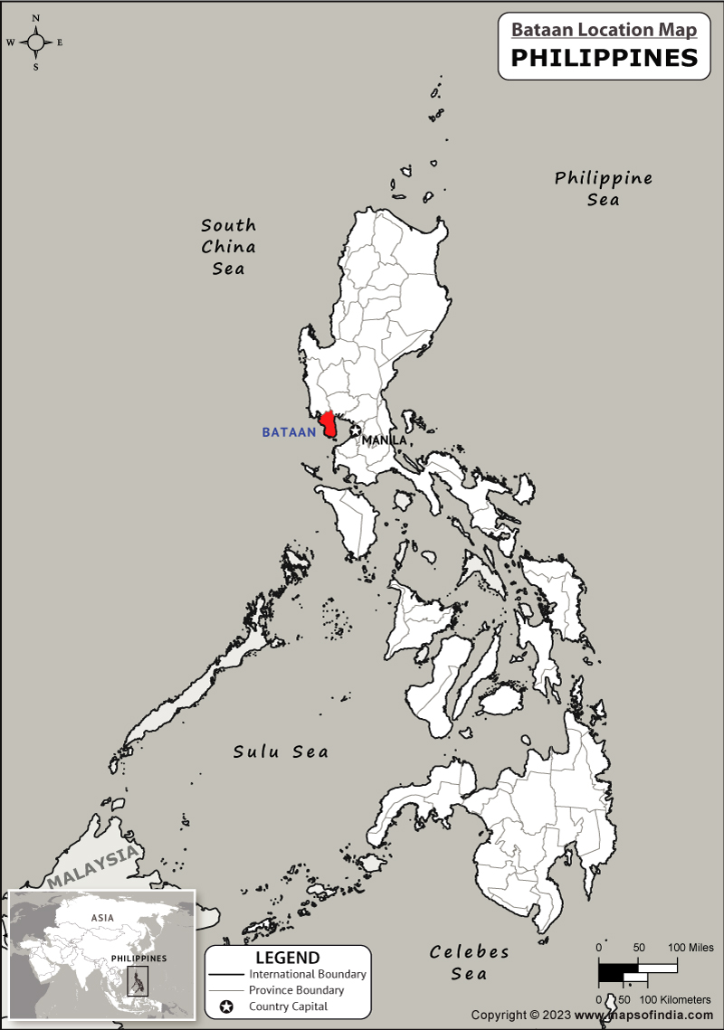 Bataan Location Map