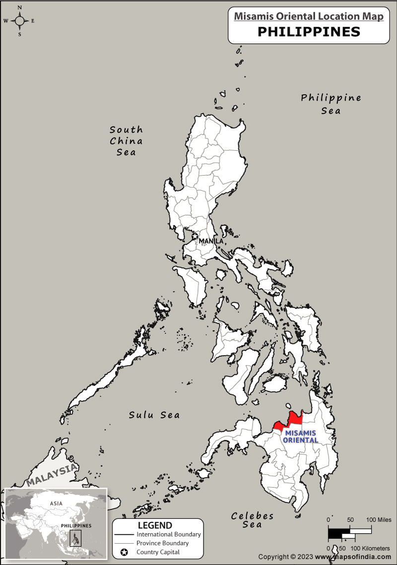 Misamis Oriental Location Map