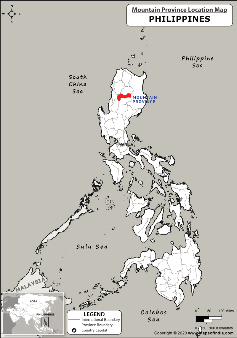Mountain Province Location Map