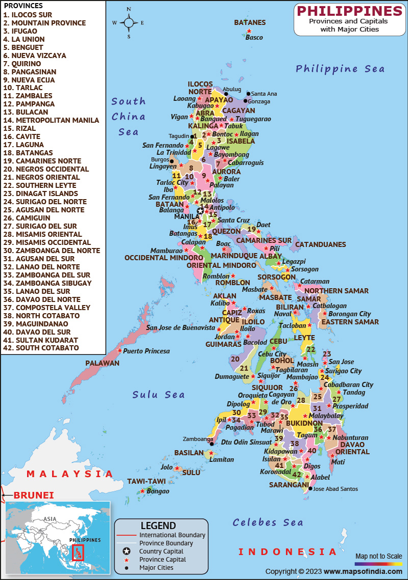 Philippines Map | HD Political Map of Philippines to Free Download