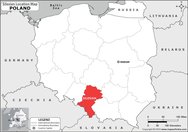 Map of Silesian Location Silesian Location Map