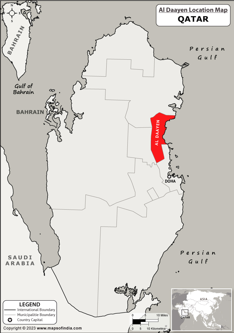 Where is Al Daayen Located in Qatar? Al Daayen Location Map in the Qatar