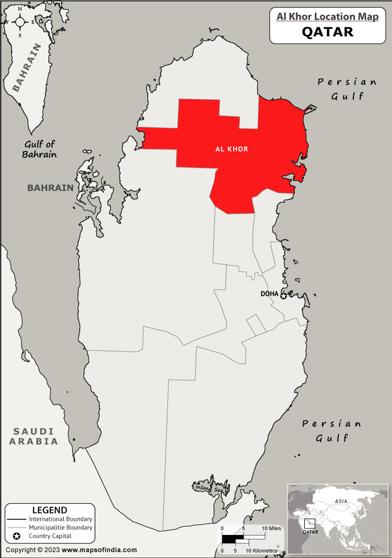 Al Khor Location Map