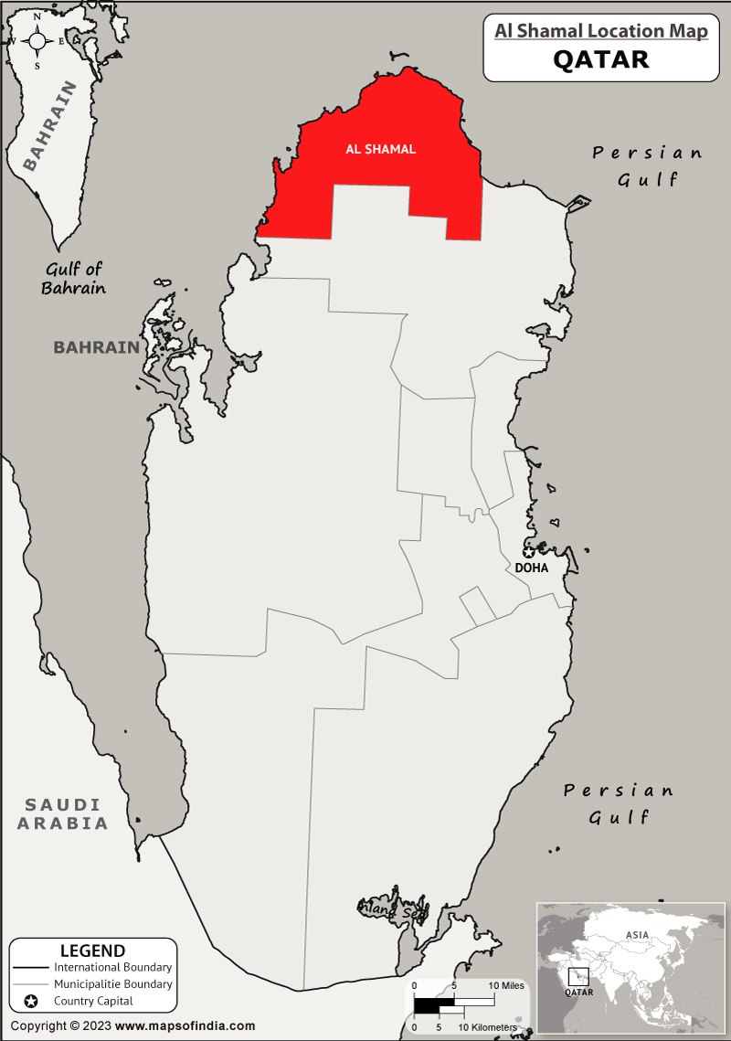 Where is Al Shamal Located in Qatar? Al Shamal Location Map in the Qatar