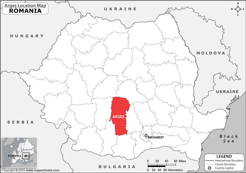 Arges Location Map