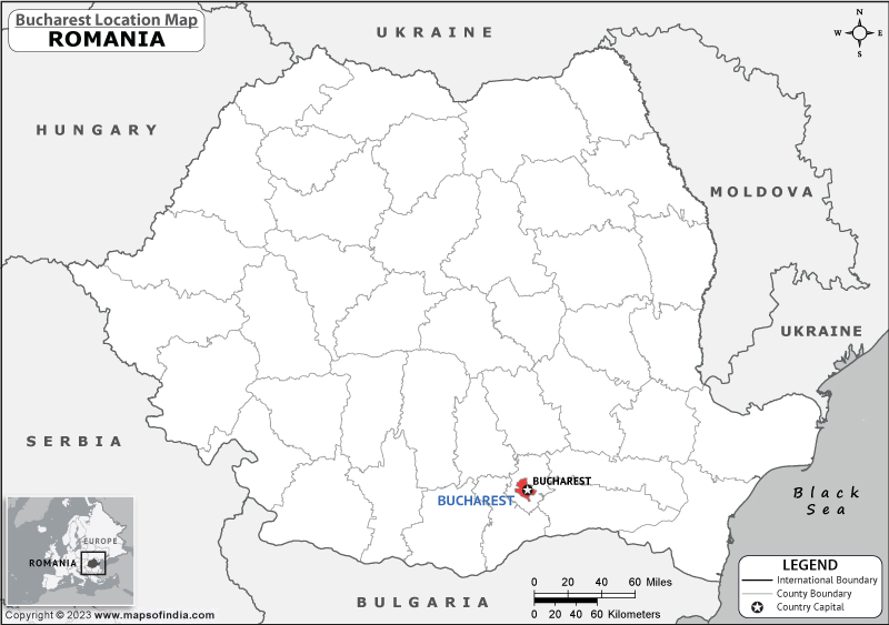 Bucharest Location Map