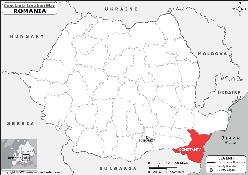 Where is Constanta Located in Romania? Constanta Location Map in the