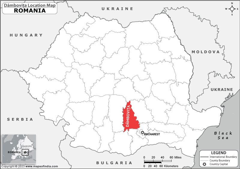 Dambovita Location Map
