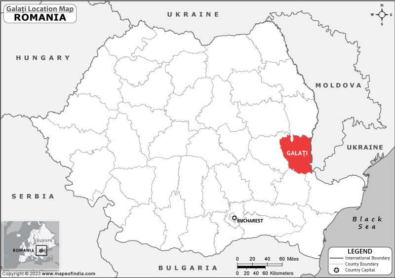 Galati Location Map