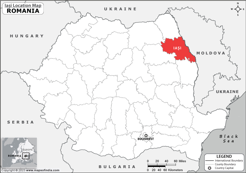 Iasi Location Map
