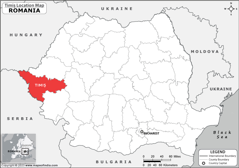 Where is Timis Located in Romania? | Timis Location Map in the Romania