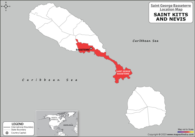 Saint George Basseterre Location Map