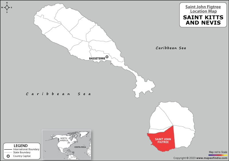 Saint John Figtree, Google Map, Saint Kitts and Nevis Google Map of