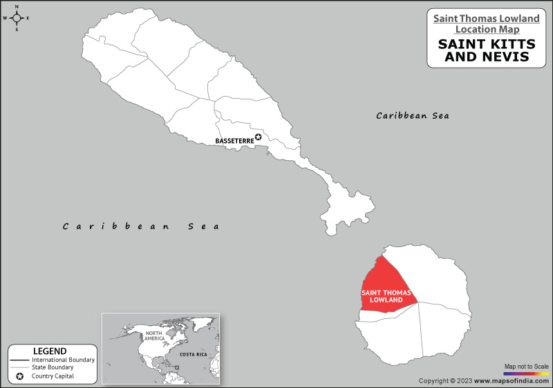 Saint Thomas Lowland Location Map