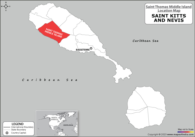 Saint Thomas Middle Island Location Map