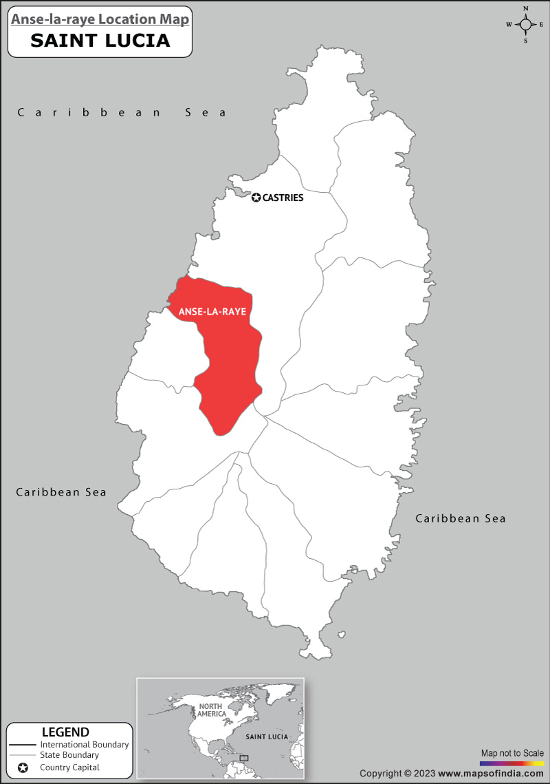 Anse La Raye Location Map