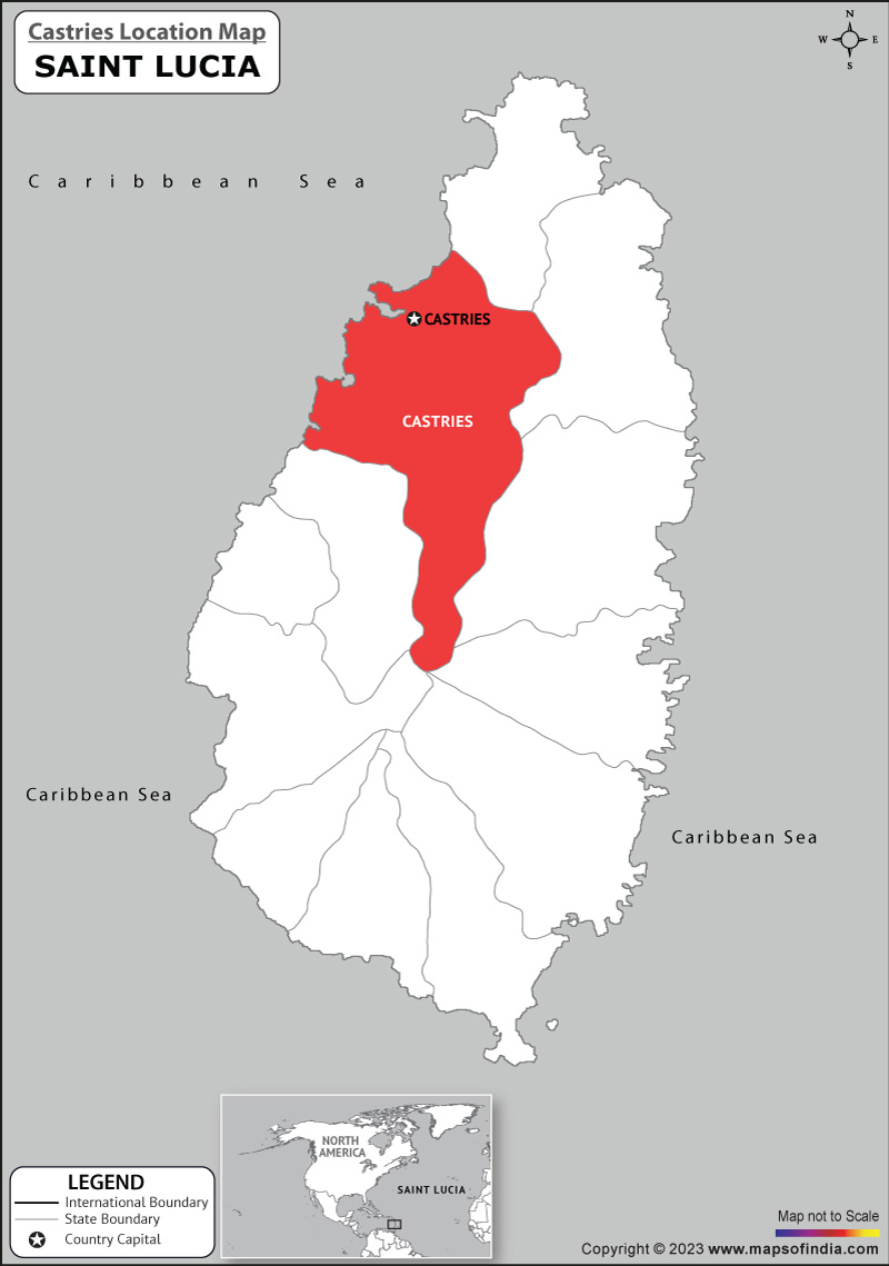 Castries Location Map