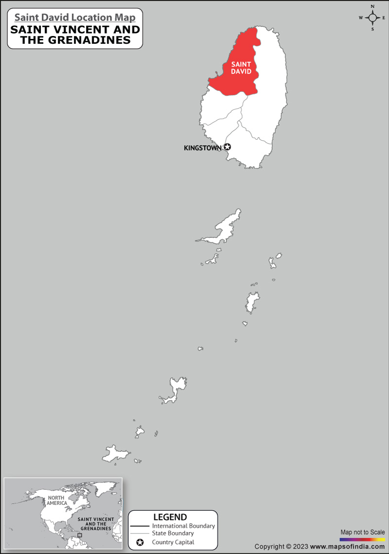 Saint David Location Map