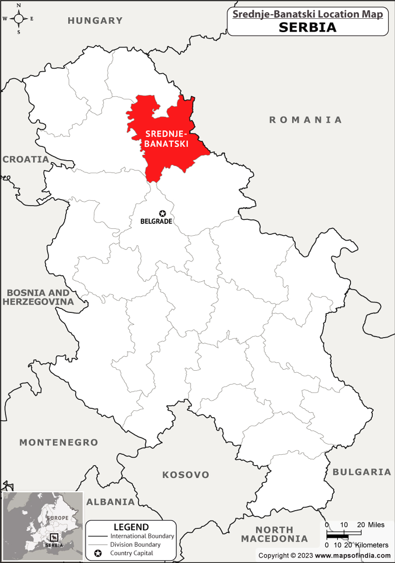 Srednje Banatski Location Map
