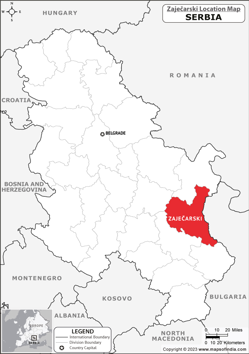 Where is Zajecarski Located in Serbia? | Zajecarski Location Map in the ...
