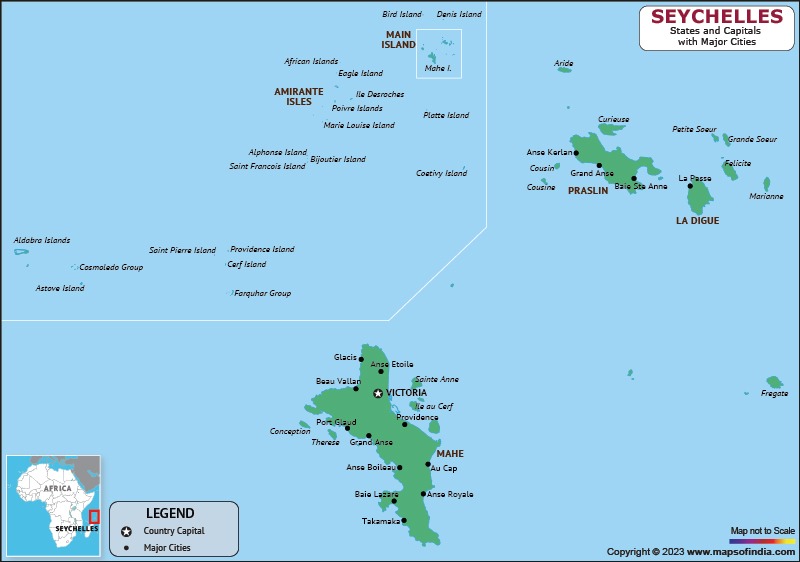 Seychelles Map HD Political Map of Seychelles