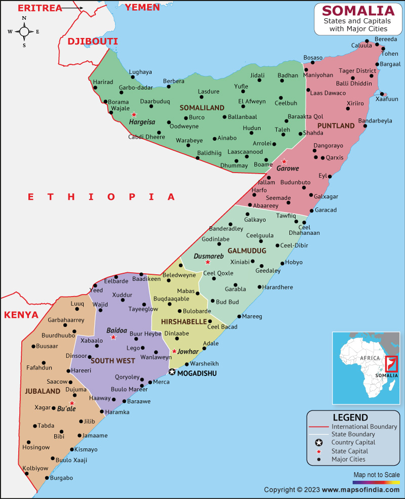 somaliland world map