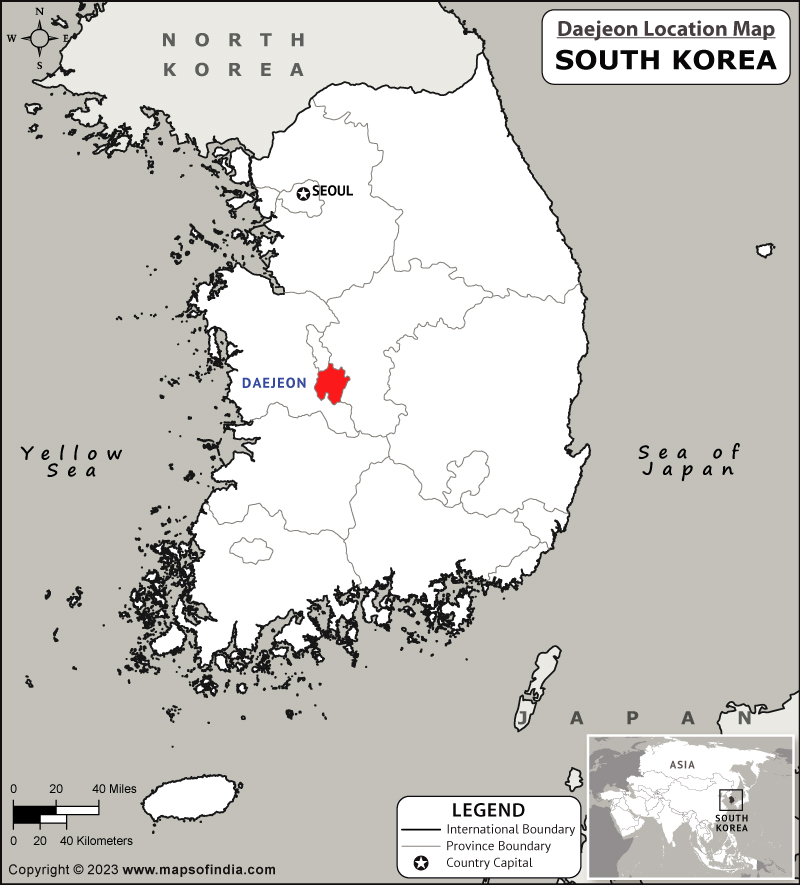 Daejeon Location Map